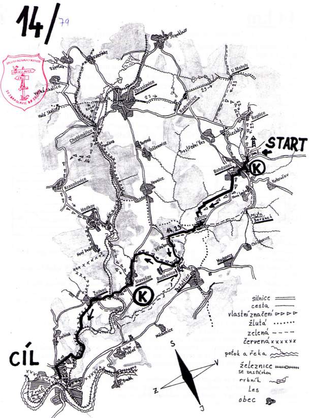mapa trasy 14km